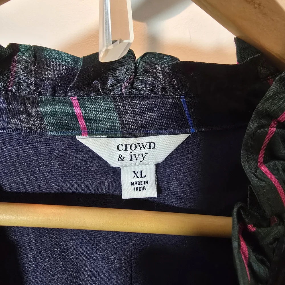 Crown & Ivy Multicolor Ruffle Blouse - Picture 5 of 6